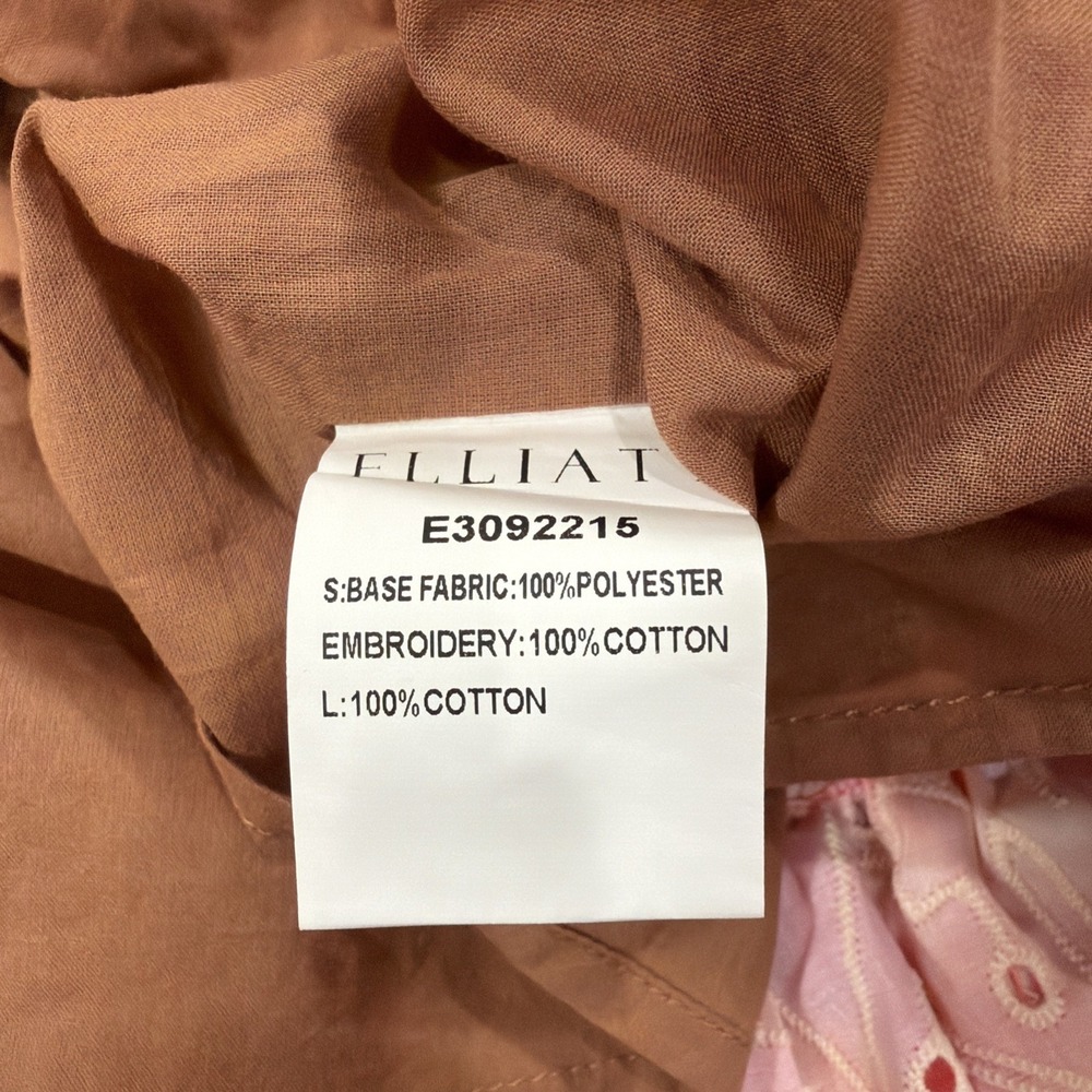 New Elliatt‎ Cowra Set Pink & Yellow Eye-lit Floral Skirt Set Size Medium - Picture 6 of 12
